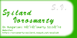 szilard vorosmarty business card